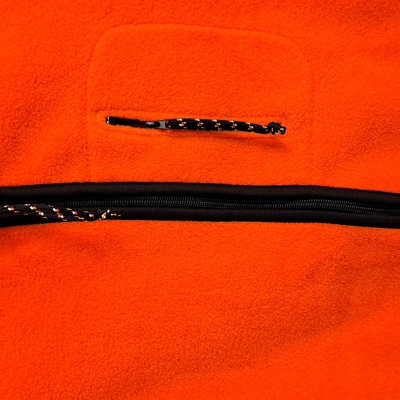 🌴Derek Heart Orange Fleece Vest Size Small - Picture 6 of 10